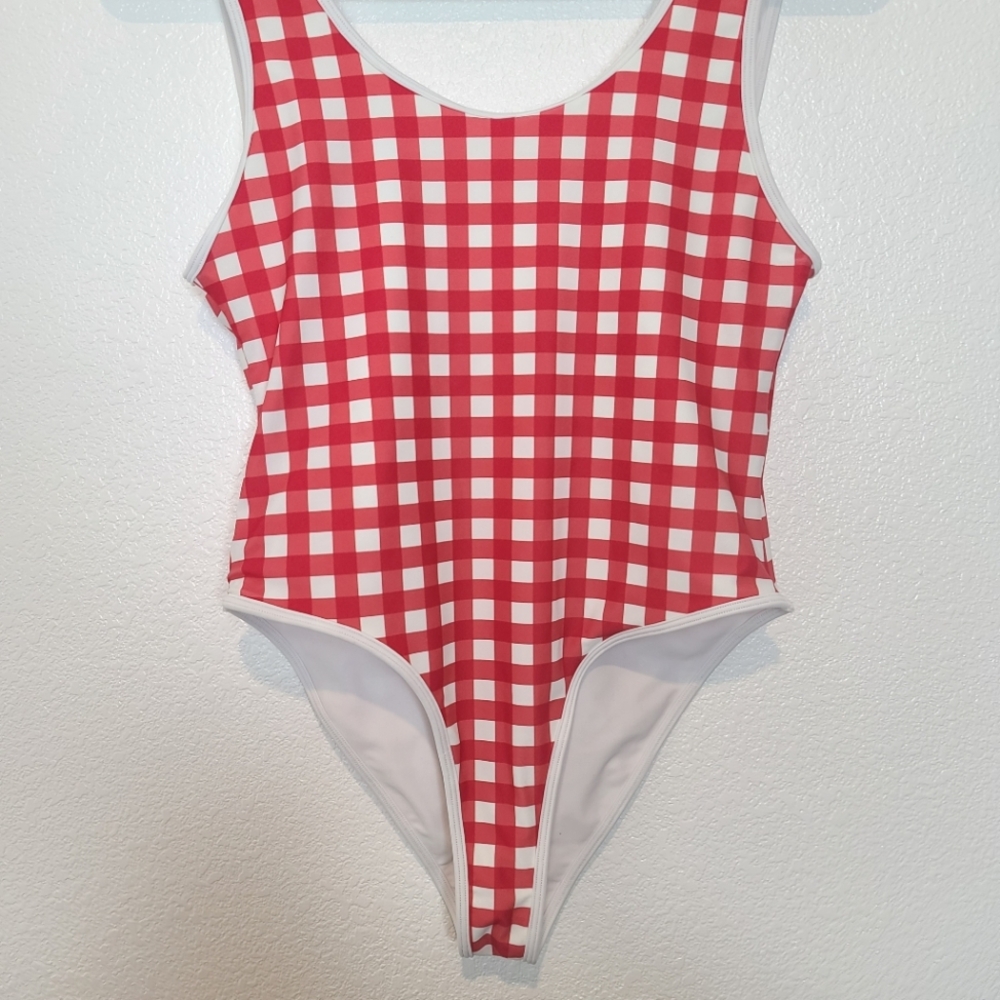 Lovers + Friends Good Times Gingham Red One Piece Swimsuit - Picture 5 of 13